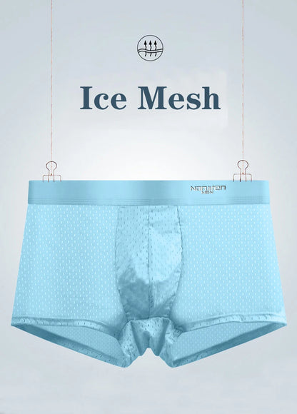 BOC-WEAR Men's Ice Silk Boxers - 5-Pack Breathable Mesh Underwear - BOC-WEAR