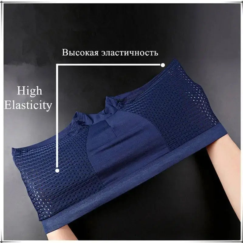 BOC-WEAR Men's Ice Silk Boxers - 4-Pack Seamless Summer Underwear - BOC-WEAR