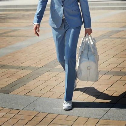 Male Suit Trousers Business Straight Social Tailoring White Clothing Dress Men's Summer Pants Premium Up Slacks Elegant