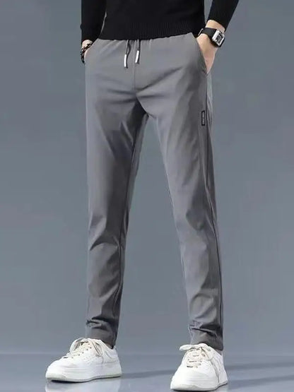 Men's Casual Fce Lined Straight Leg Pants Warm Autumn Winter Workwear Nine-Tenths Regular Fit Faion Urban Sle