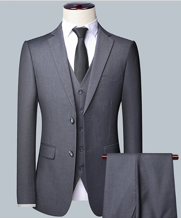 BOC-WEAR Men's Business Suit - Premium 3-Piece Wedding & Formal Set - BOC-WEAR