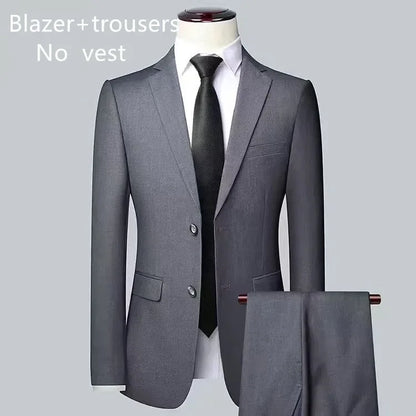 BOC-WEAR Men's Business Suit - Premium 3-Piece Wedding & Formal Set - BOC-WEAR