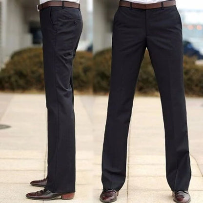 Male Suit Trousers Business Straight Social Tailoring White Clothing Dress Men's Summer Pants Premium Up Slacks Elegant