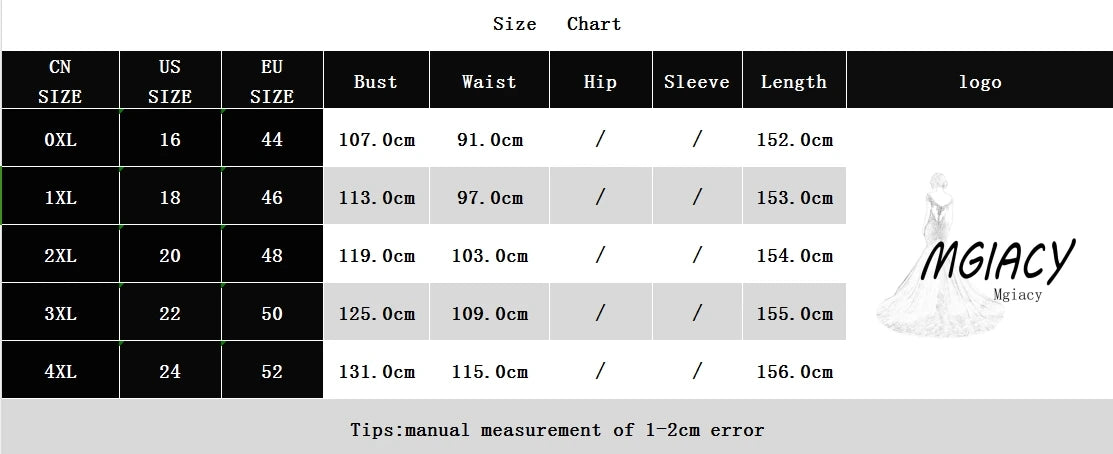 Size chart for clothing with measurements in centimeters and a visible brand logo.