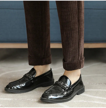 2024 New Light Luxury Chenille Neapolitan High Waist  Casual Pants for Men , Premium Feeling Slim Fit  Mens Dress Pants,pantalon