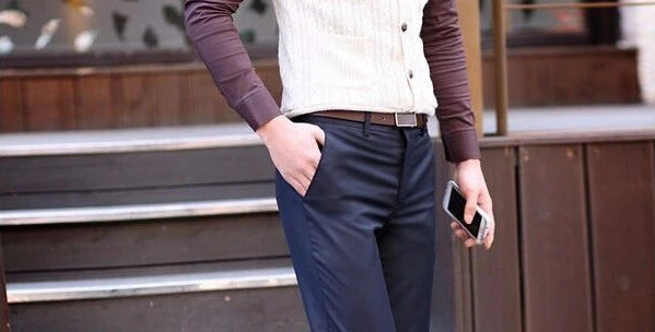 Male Suit Trousers Business Straight Social Tailoring White Clothing Dress Men's Summer Pants Premium Up Slacks Elegant