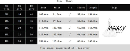 V-neck lace cherry blossom big flared sleeves A skirt