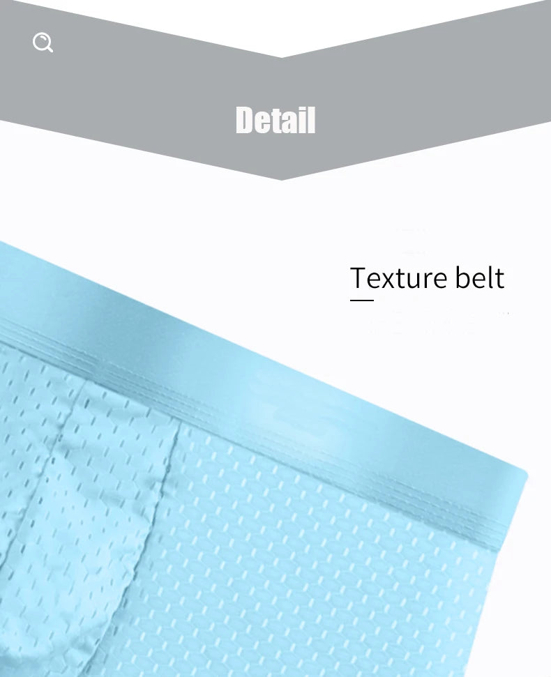 BOC-WEAR Men's Ice Silk Boxers - 5-Pack Breathable Mesh Underwear - BOC-WEAR