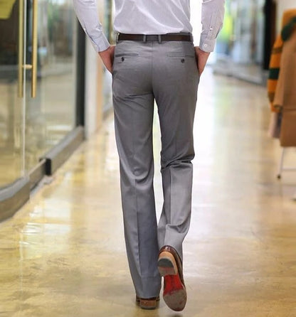 Male Suit Trousers Business Straight Social Tailoring White Clothing Dress Men's Summer Pants Premium Up Slacks Elegant