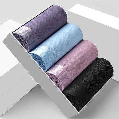 BOC-WEAR Men's Ice Silk Boxers - 4-Pack Breathable Mesh Underwear - BOC-WEAR