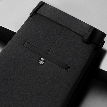 29-42 Men's Summer Pants Thin Straight Stretch Casual Pants with No Trace No Ironing Fabric Silky and Cool Feeling