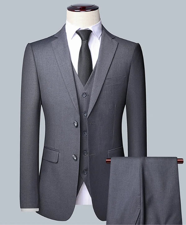 BOC-WEAR Men's Business Suit - Premium 3-Piece Wedding & Formal Set - BOC-WEAR