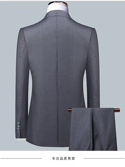 BOC-WEAR Men's 3-Piece Suit - Business Wedding Formal Set - BOC-WEAR