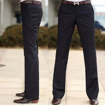Male Suit Trousers Business Straight Social Tailoring White Clothing Dress Men's Summer Pants Premium Up Slacks Elegant