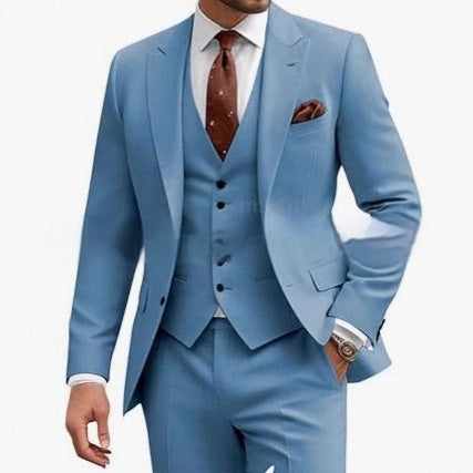 Men's Casual Business Wedding Three-piece Suit - BOC-WEAR