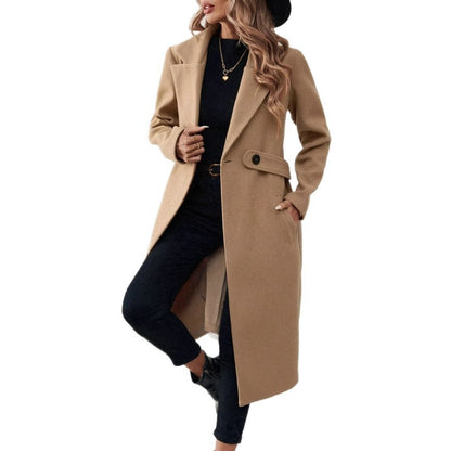 BOC-WEAR Camel Lace-Up Coat - Women's Autumn & Winter Casual Jacket - BOC-WEAR