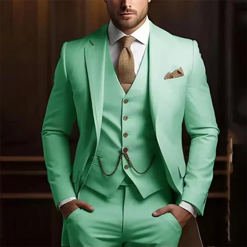 Men's High-grade Gentleman Temperament Slim Suit Three-piece Suit - BOC-WEAR