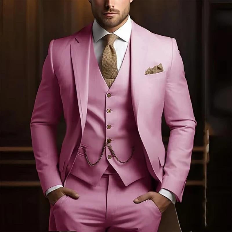 Men's High-grade Gentleman Temperament Slim Suit Three-piece Suit - BOC-WEAR