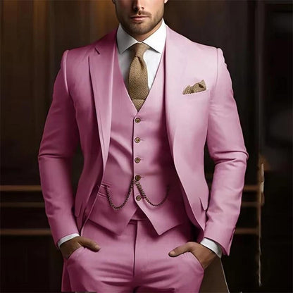 Men's High-grade Gentleman Temperament Slim Suit Three-piece Suit - BOC-WEAR